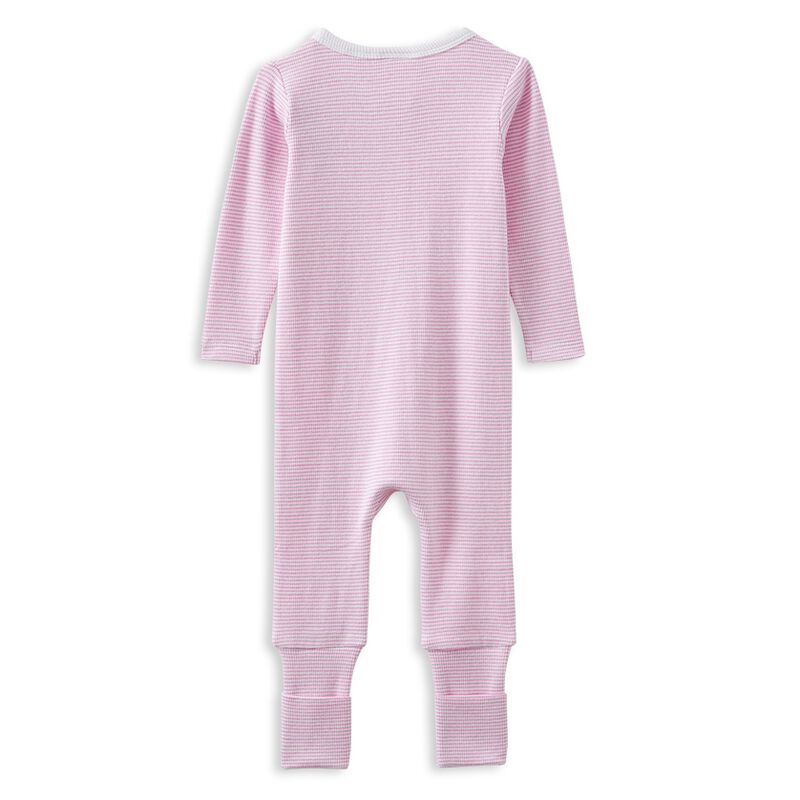 Milky Stripe Zip Romper image number 1
